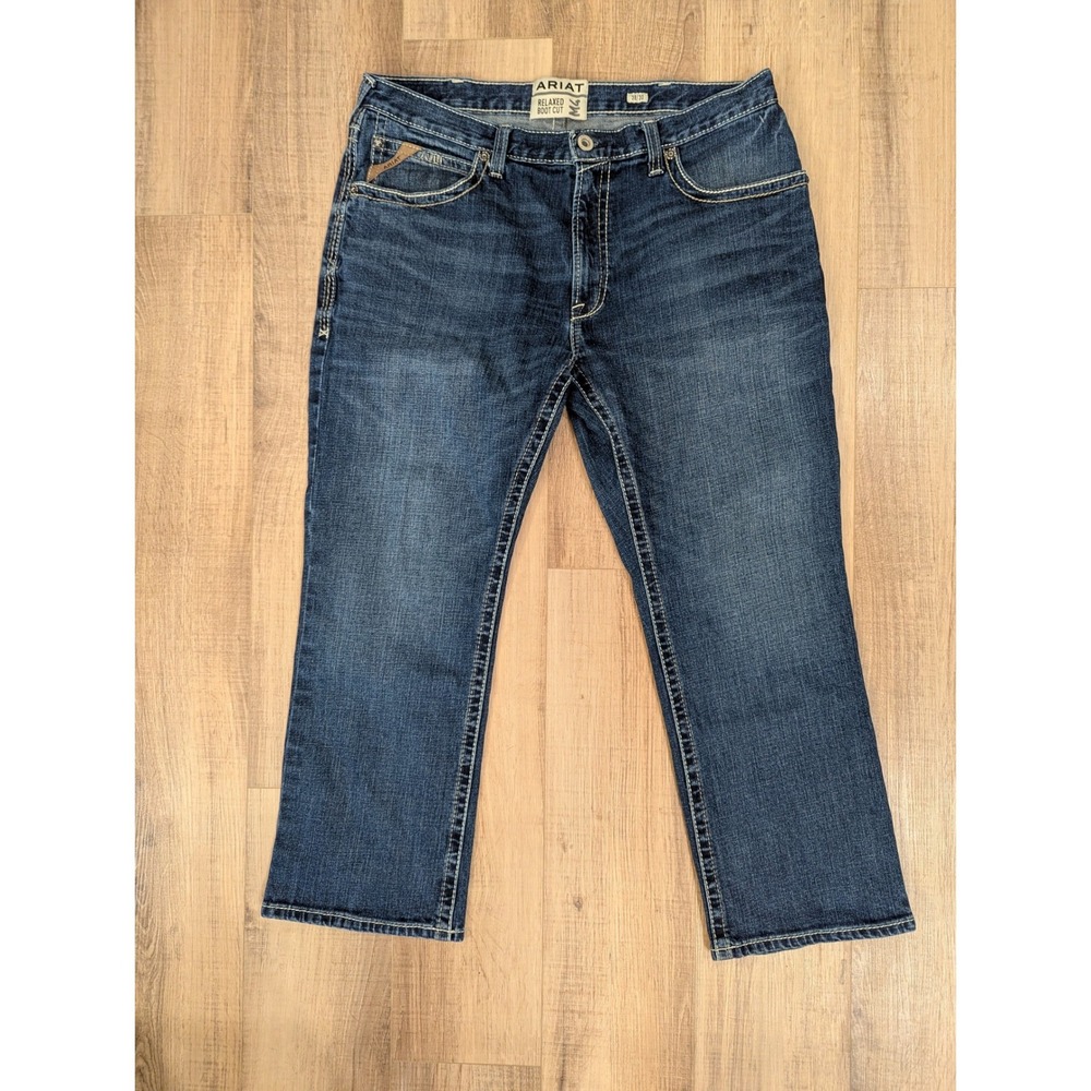 Ariat M4 Adkins Jeans Mens 38x30 Turnout Relaxed Boot Cut Western 10021767